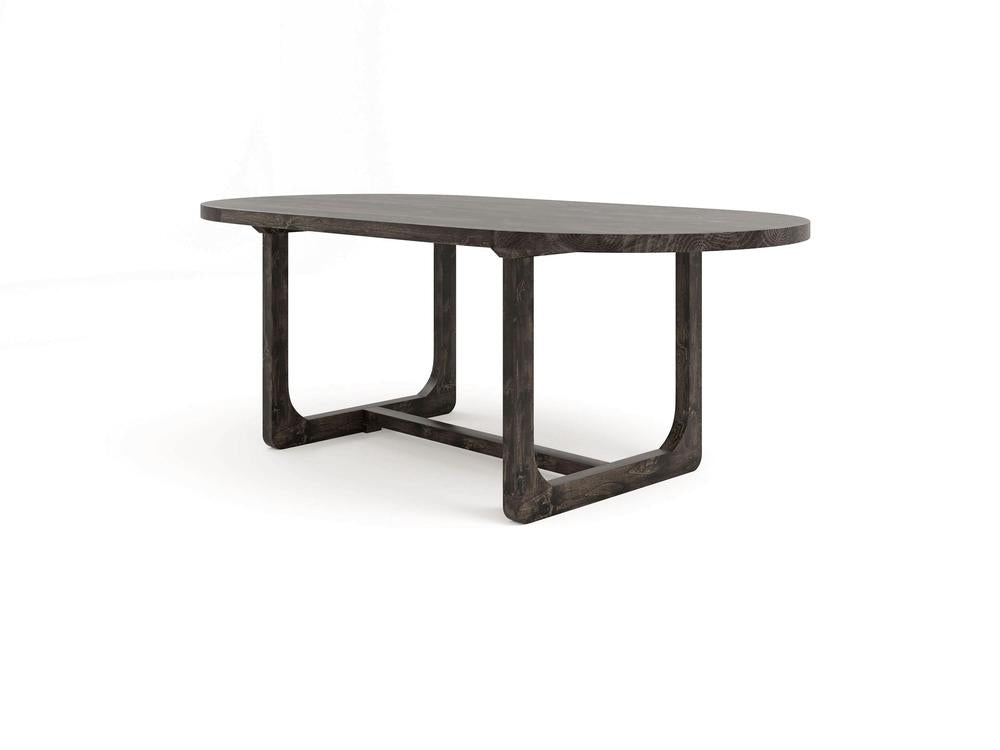 Table à manger ovale Emersen - Tabac