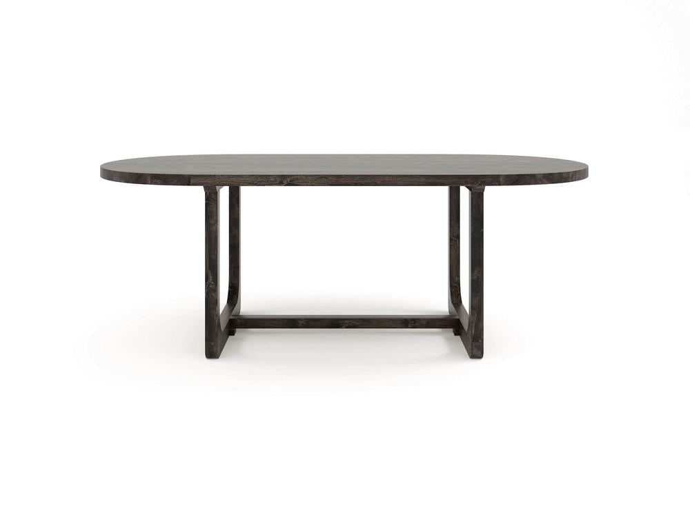 Table à manger ovale Emersen - Tabac