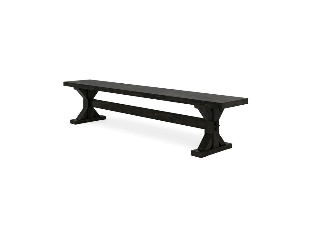 Banc à tréteaux - Braise carbonisée