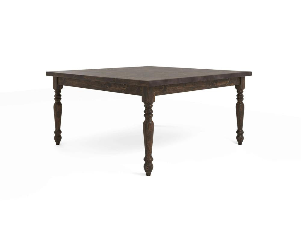 Table à manger carrée de style campagnard français - Tabac