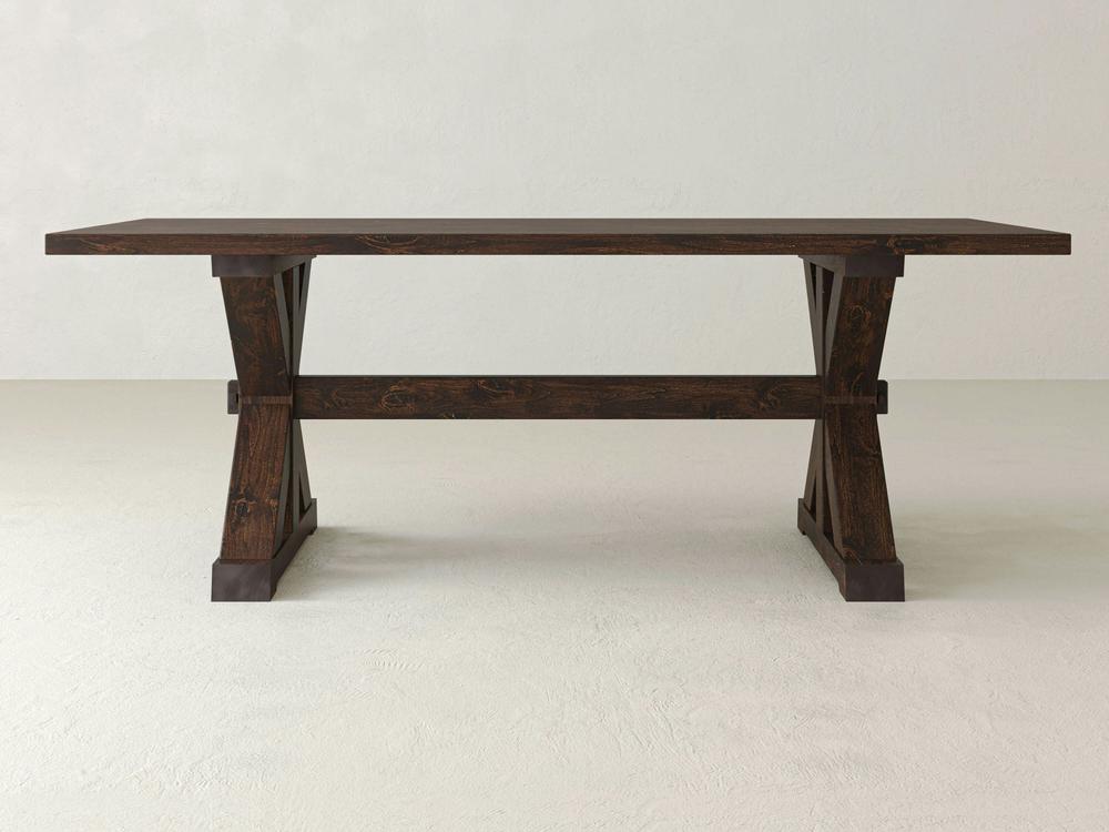 Table à manger à tréteaux - Tabac