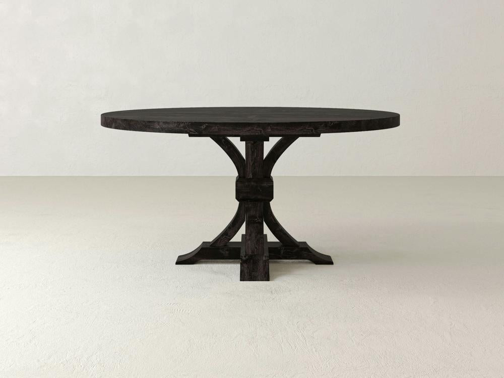 Table à manger ronde violette - Braise carbonisée