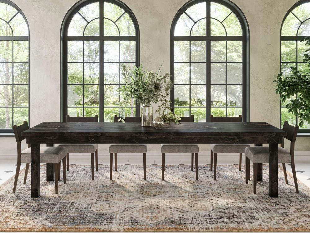 Table à manger extensible Farmhouse - Braise carbonisée