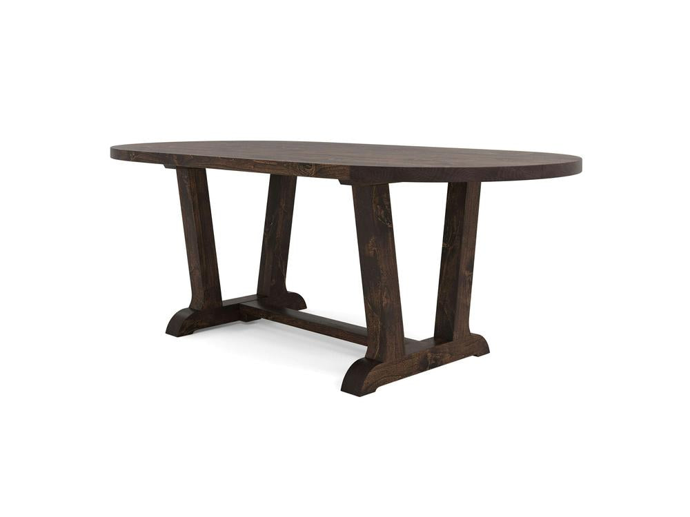 Table à manger ovale Thaden - Tabac
