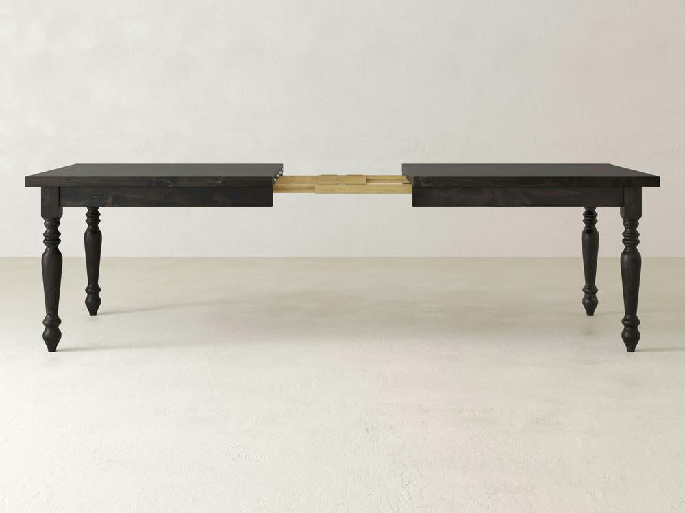 Table à manger extensible style campagne française - Braise carbonisée