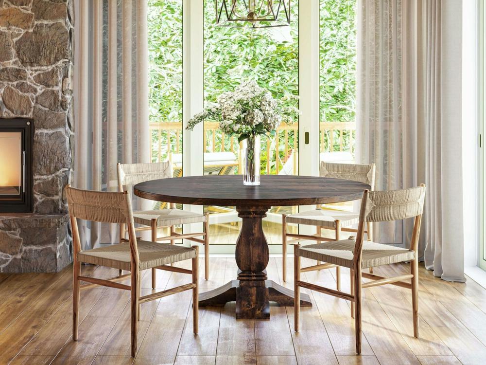 Table à manger ronde Heirloom - Tabac