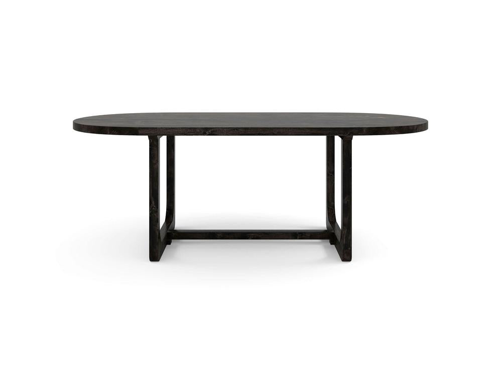 Table à manger ovale Emersen - Braise carbonisée