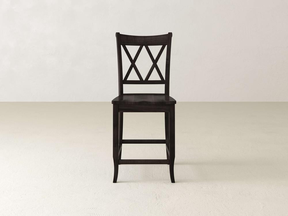 Tabouret à dossier double X