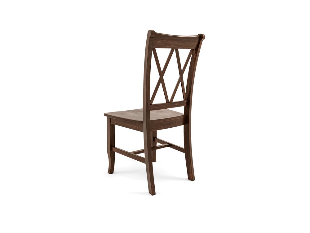 Chaise de salle à manger à double dossier en X