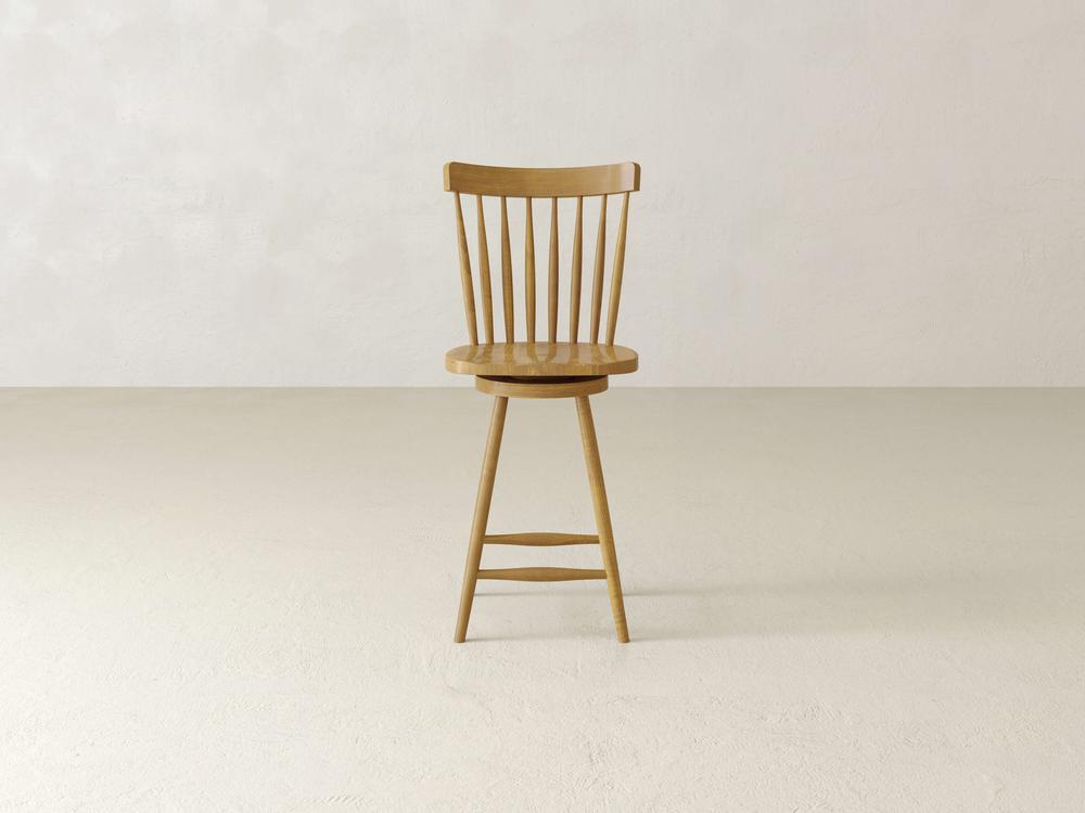 Tabouret pivotant rustique Windsor