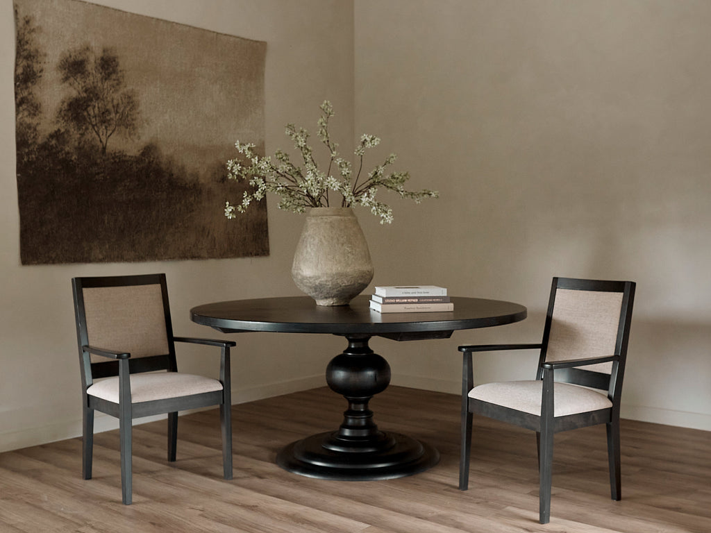Table à manger ronde Joséphine - Tabac