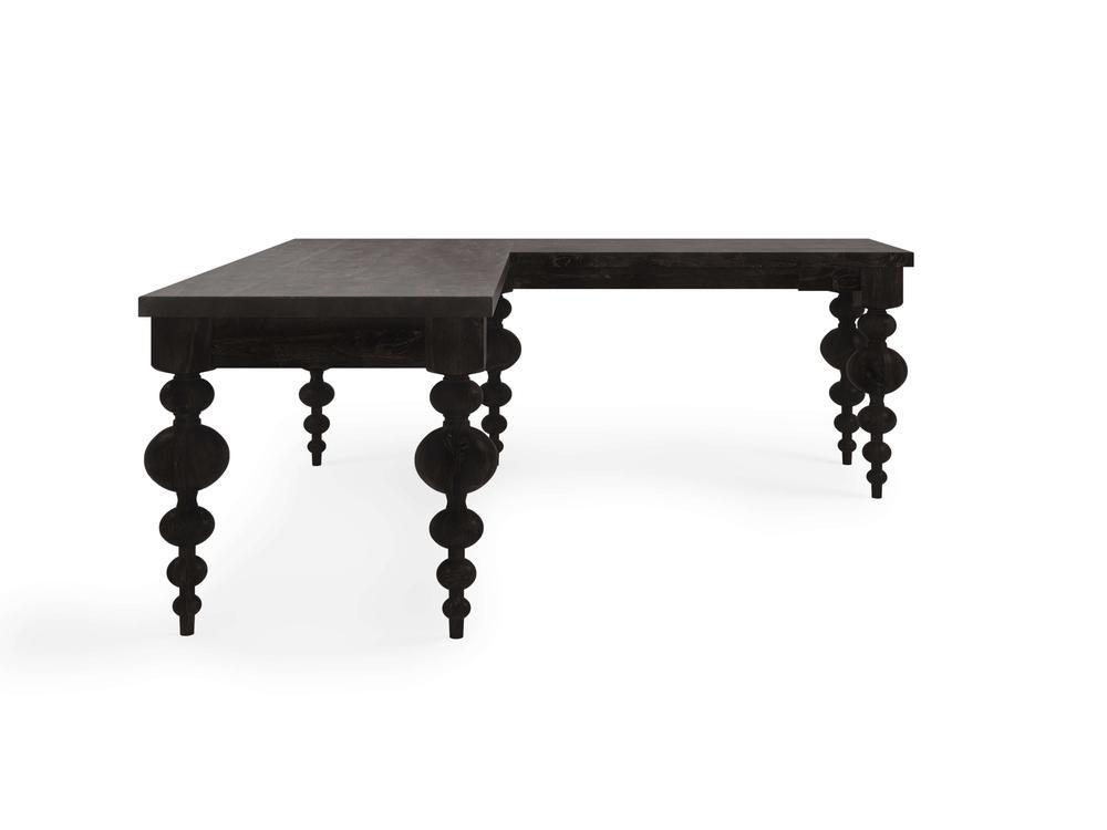 Bureau d'angle Olivia - Braise carbonisée