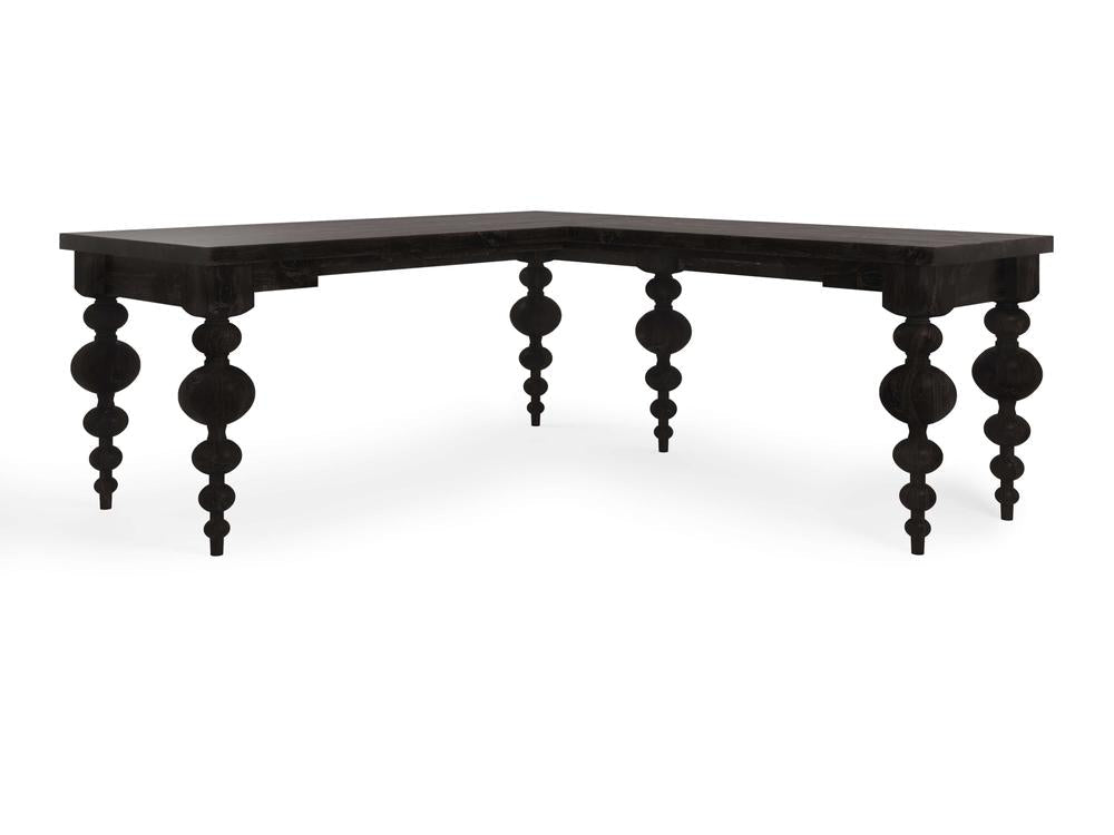 Bureau d'angle Olivia - Braise carbonisée