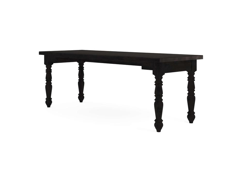 Bureau à pieds tournés - Braise carbonisée