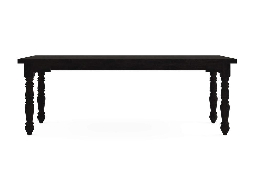 Bureau à pieds tournés - Braise carbonisée
