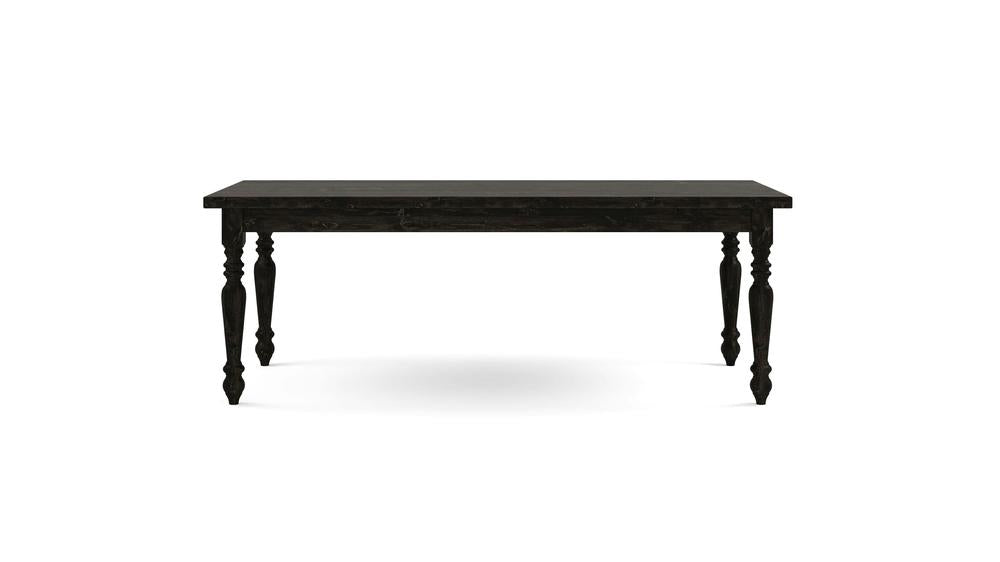 Table à manger de style campagnard français - Braises carbonisées