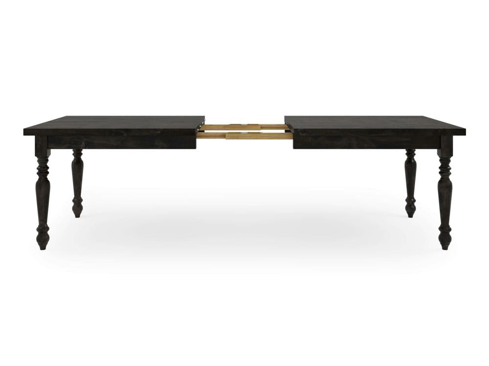 Table à manger extensible style campagne française - Braise carbonisée