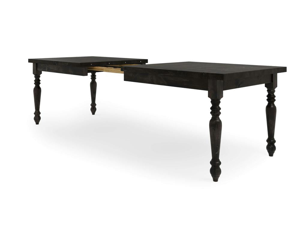 Table à manger extensible style campagne française - Braise carbonisée