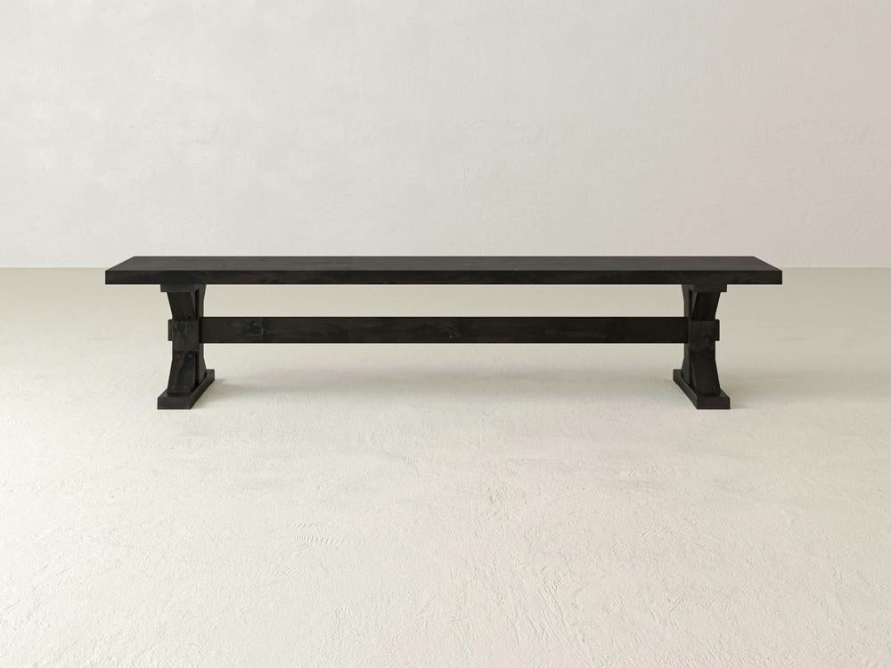 Banc à tréteaux - Braise carbonisée