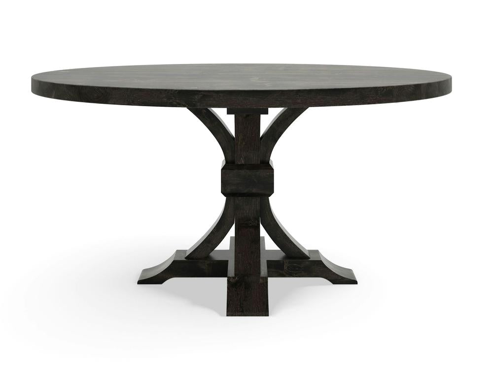 Table à manger ronde violette - Braise carbonisée