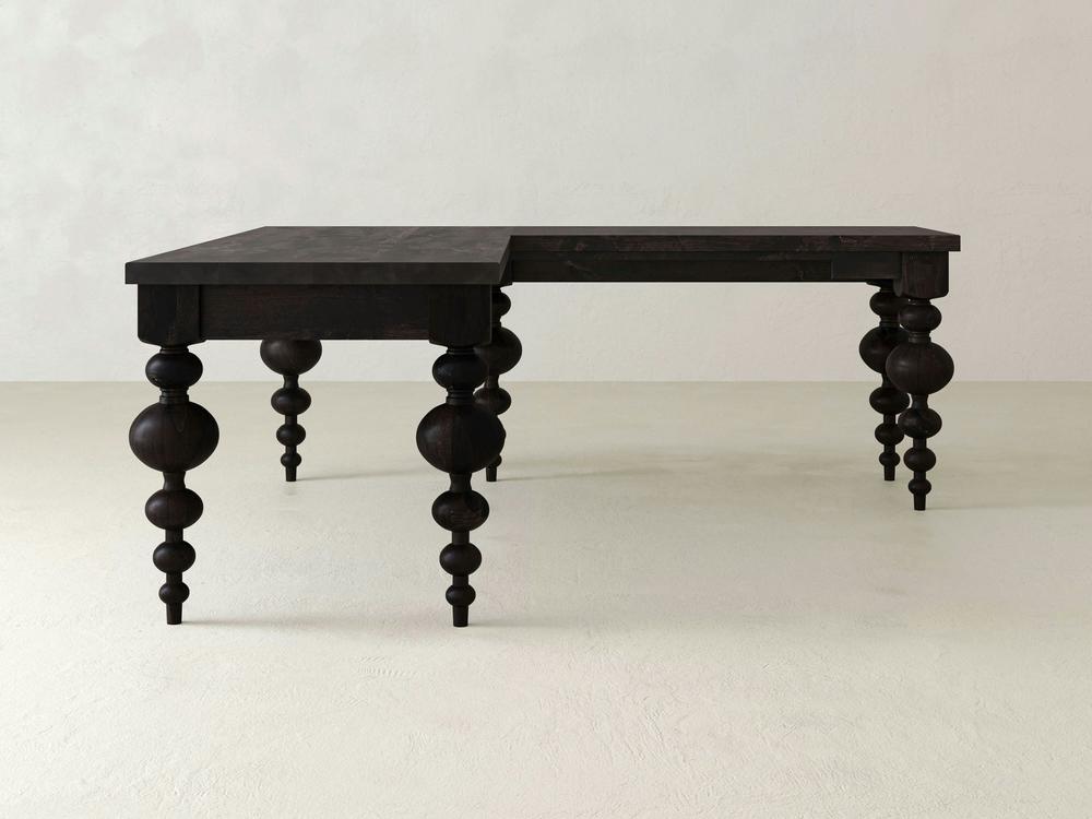 Bureau d'angle Olivia - Braise carbonisée