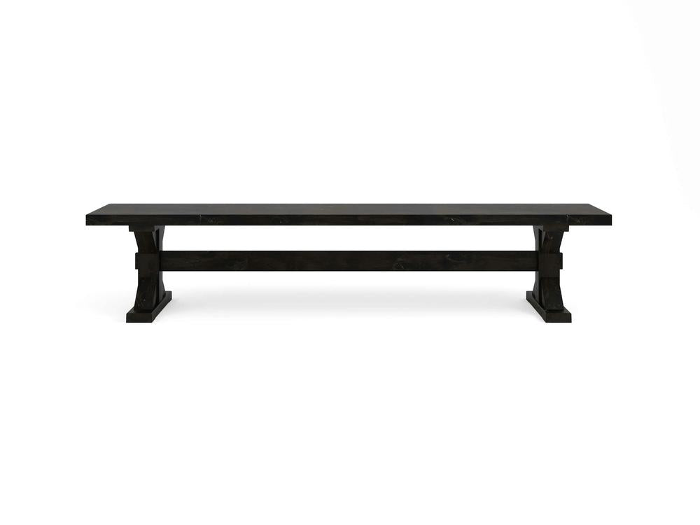 Banc à tréteaux - Braise carbonisée